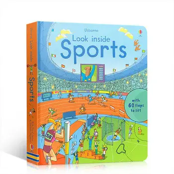 MiluMilu Usborne se Uite în Interiorul Sport Spațiu Buku Copii Iluminare Enciclopedie