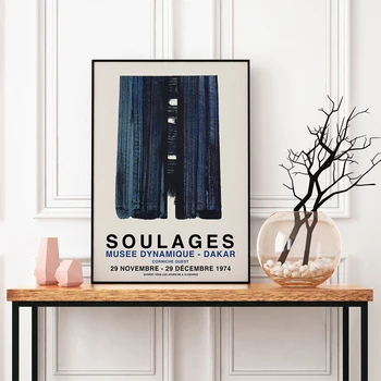 Pierre Soulages Expoziție De Afiș De Perete De Arta De Imprimare Geometrice Abstracte Panza Pictura Living Cuadros Decor Acasă