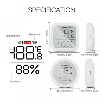 Tuya Inteligent de Temperatură Și Senzor de Umiditate Cu Ecran LCD Digital de Interior Higrometru Termometru Detector Inteligent de Viață