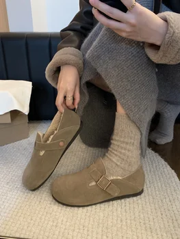 Alunecare Pe Pantofi Pentru Femei, Saboti Platforma Casual Femei Adidași Toamna Toate-Meci Rotund Toe Slip-on Liane Mocasin Toamna Iarna