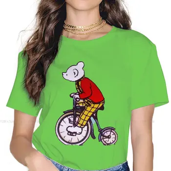 O Bicicletă O Guler Tricou Rupert Bear Din Bumbac Originale Tricou Femeie Design Nou Agabaritice De Vânzare Fierbinte