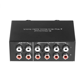 4 Modul Bi-Directional RCA Stereo Audio Comutator 2 În 4 Sau 4 In 2 Out L/R Jack Canalul de Sunet RCA Audio Comutator Selector