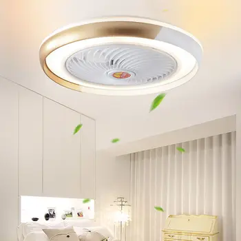 Bluetooth Inteligent App Ventilator de Tavan Cu Lumina de Control de la Distanță Fanii Cu Lumini Ventilator Lampa de Aer Rece Decor Dormitor 50Cm Moderne