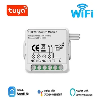 Tuya Wifi Switch Module Smart Home DIY Lumina Breaker 1-4 Banda Suporta 2 Modul de Control Funcționează cu Alexa de Start Google